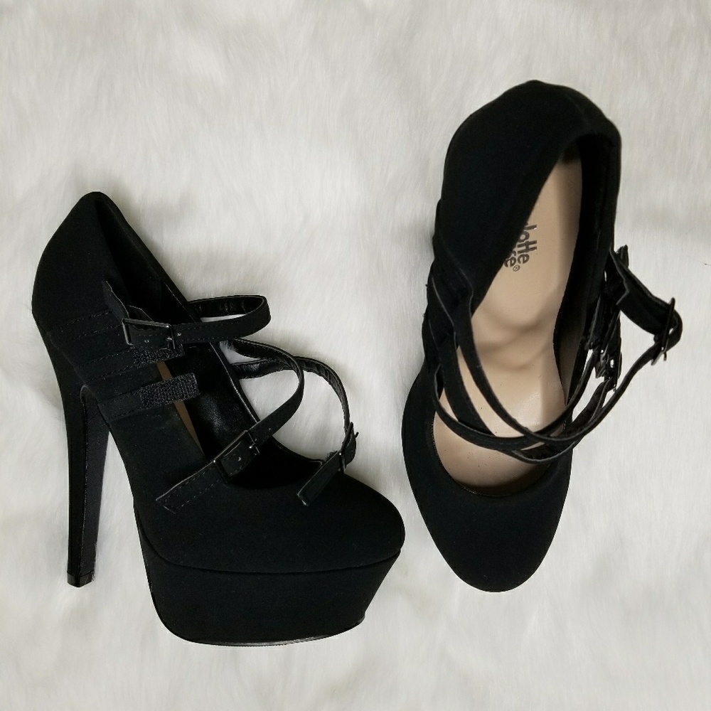 Charlotte Russe Black platform stilettos